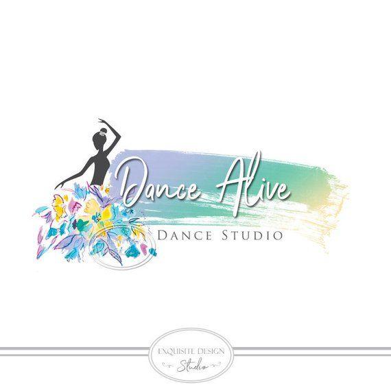 Dance Flower Logo - dance studio logo dance logo flamenco dancer dancer logo