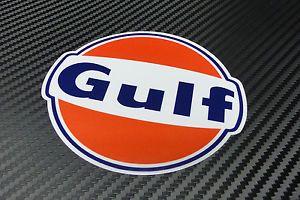 Gulf Logo - Gulf logo laminated sticker 100 mm 4 wide licensed