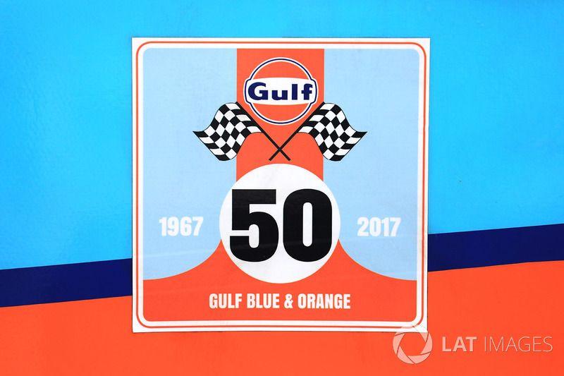 Gulf Logo - Gulf Racing logo at 24 Hours of Le Mans on June 13th, 2017