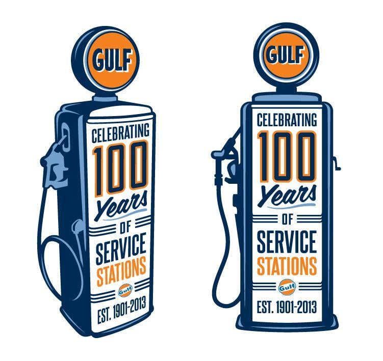 Gulf Logo - Gulf 100th Anniversary Logo – Emily Steffen • Graphic Design ...