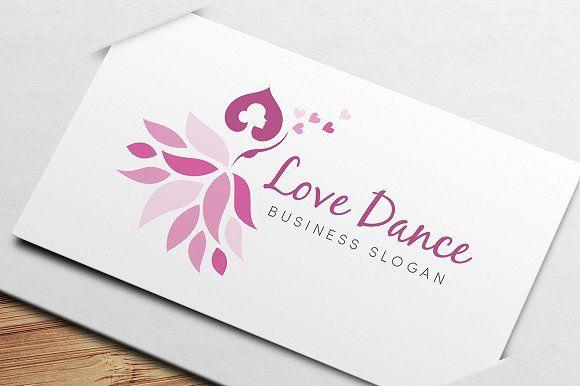 Dance Flower Logo - Love Dance Logo Template Logo Templates Creative Market