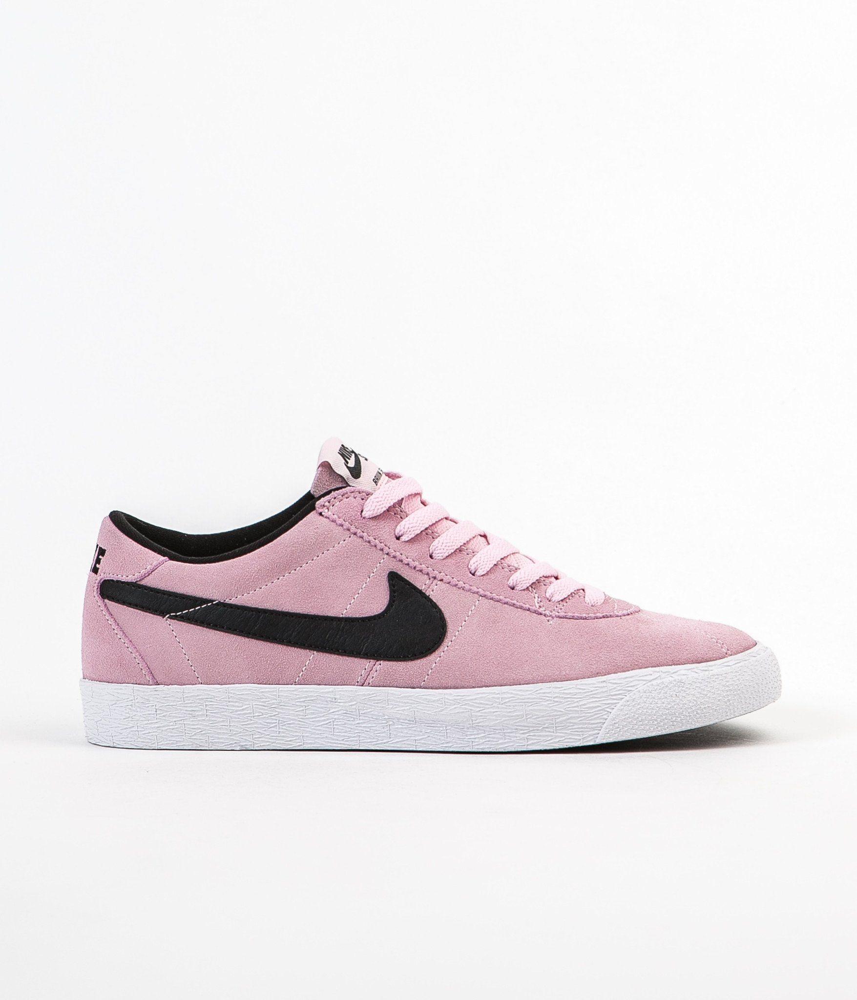 Pink and Black Nike Logo - Nike SB Bruin Premium SE Shoes - Prism Pink / Black - White | Flatspot