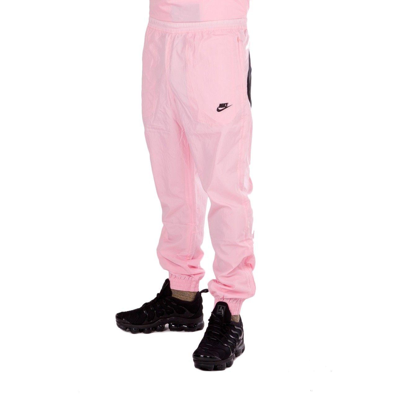 Pink and Black Nike Logo - Nike NSW Swoosh Woven Pants (Pink / Black) AJ2300-686
