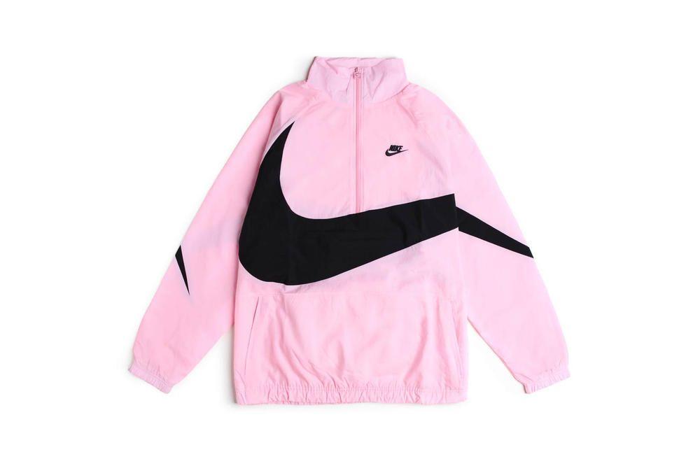 Pink and Black Nike Logo - Shop Nike's Swoosh Jacket and Pants in Pink