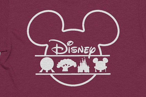 4 Disney Park Logo - Vinyl Disney World 4 Theme Parks Animal Kingdom, Magic Kingdom ...