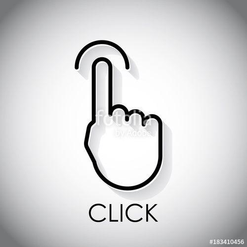 Click Logo - Finger click logo, business concept, vector Stock image and royalty