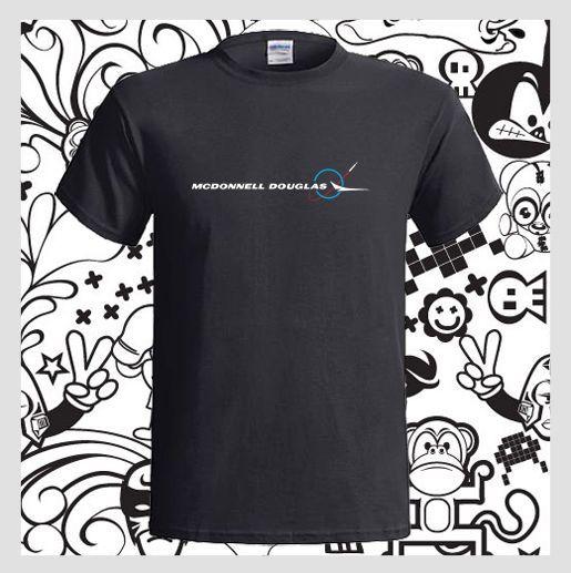 XL Company Logo - McDonnell Douglas Aerospace Company Logo Men's Black T Shirt S M L