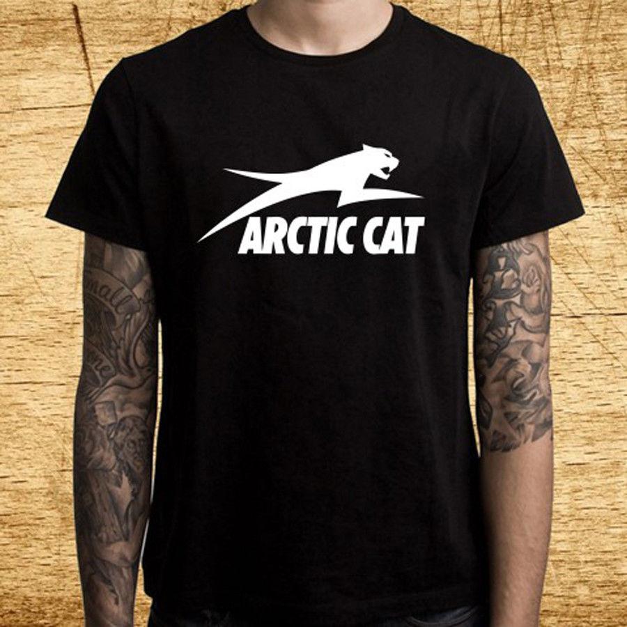 XL Company Logo - Arctic Cat American Company Logo Men'S Black T Shirt Size S M L XL