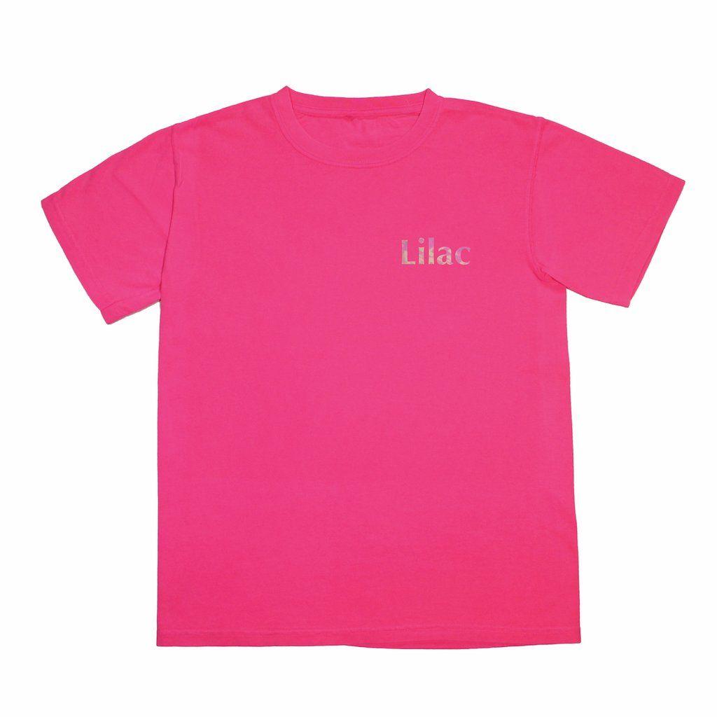Hot Pink Company Logo - Lilac Company Hot Pink Holographic Logo Tee