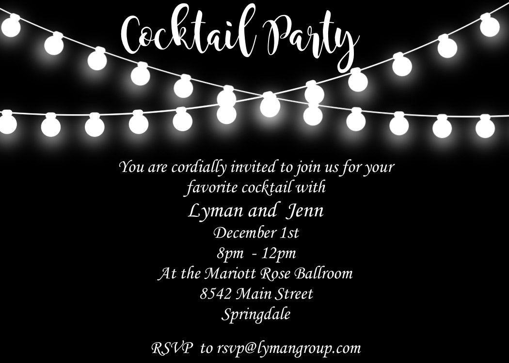Party Black and White Logo - Black and White Party Invitations NEW selections Winter 2019