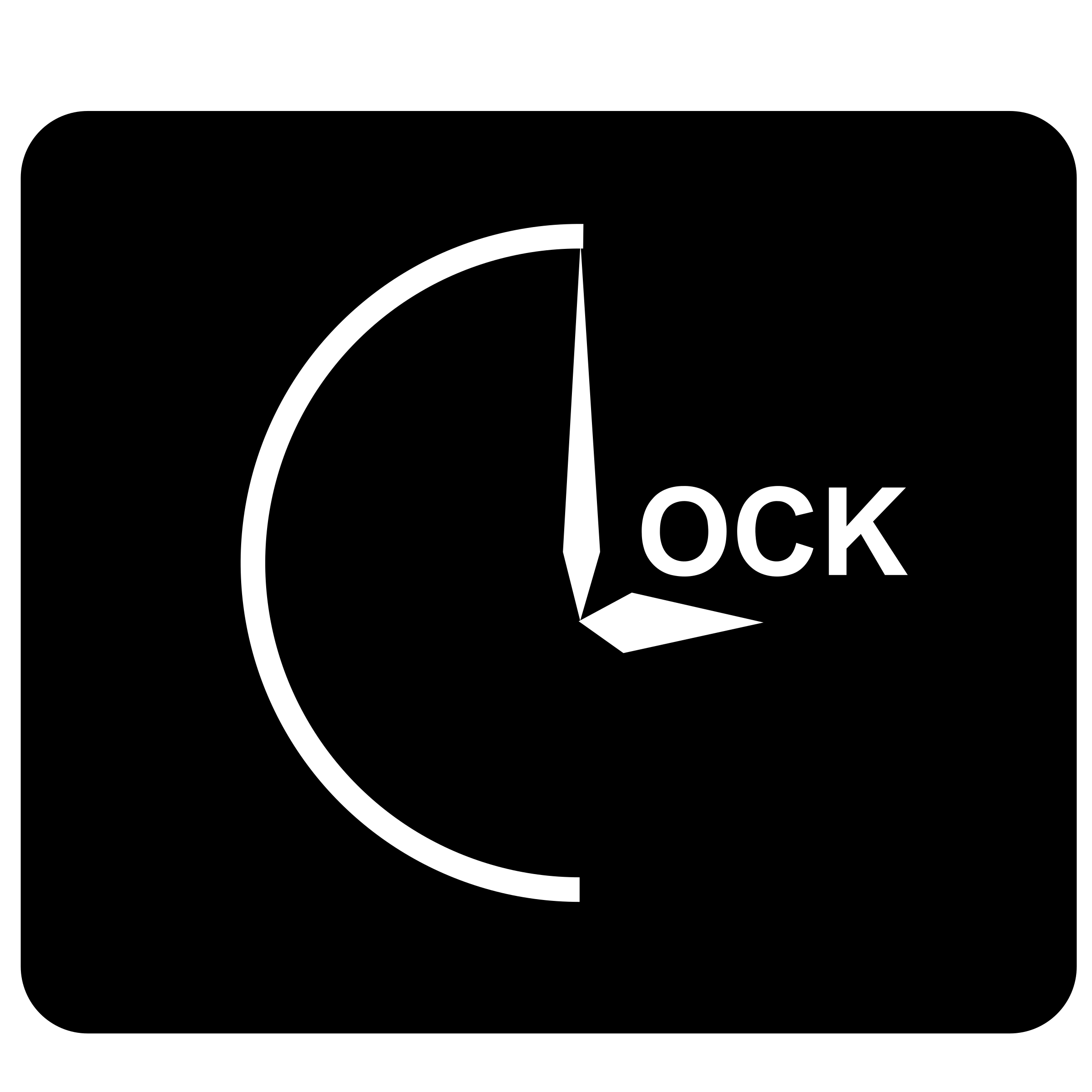 Clock Logo - Clipart - Clock Logo with Text Minimal