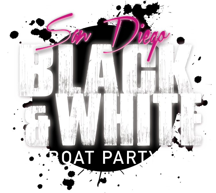 Party Black and White Logo - Black and White Boat Party – San Diego – Sabor On The Bay