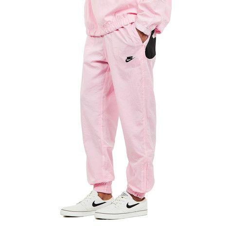 Pink and Black Nike Logo - Nike VW Swoosh Woven Pants (Pink / Black / Black)