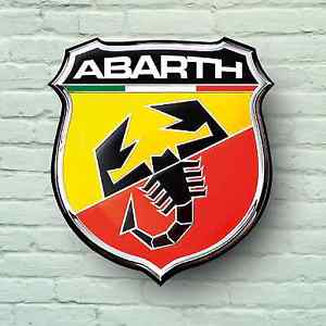 Fiat Abarth Logo - ABARTH LOGO 2FT LARGE GARAGE SIGN WALL PLAQUE CAR CLASSIC PUNTO FIAT ...