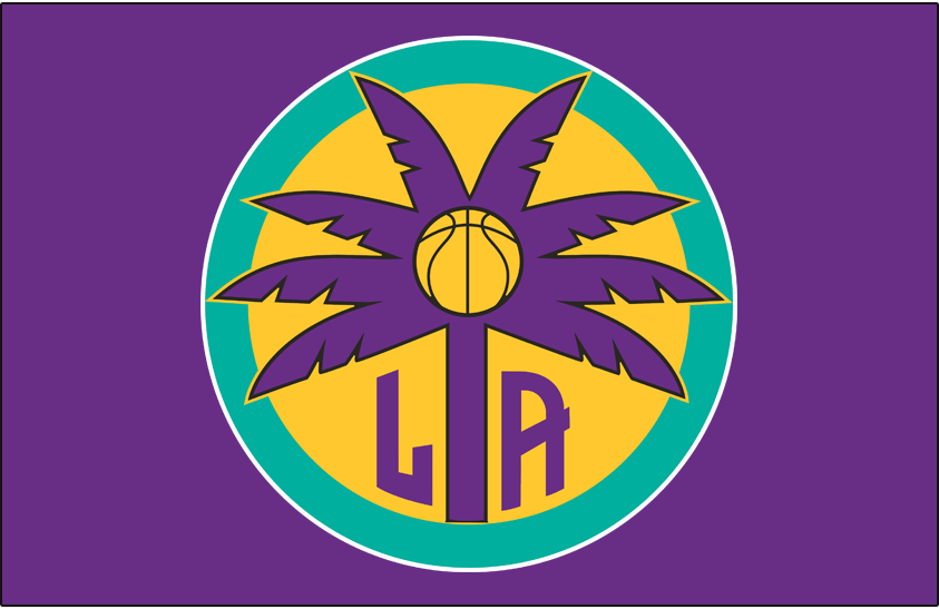 Purple Yellow Circle Logo - Los Angeles Sparks Alt on Dark Logo's National Basketball