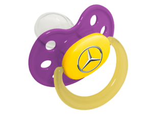 Purple Yellow Circle Logo - Genuine Mercedes-Benz Soother - B66953250 - Purple / Yellow | eBay