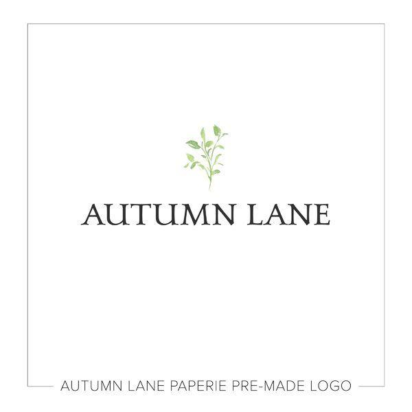Plain Floral Logo - Floral Sprig Plain Text Logo I84 | my brand | Pinterest | Logos ...
