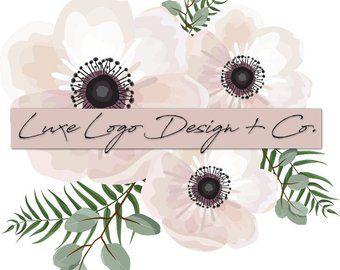 Plain Floral Logo - Plain Circle & Strokes Logo | Etsy