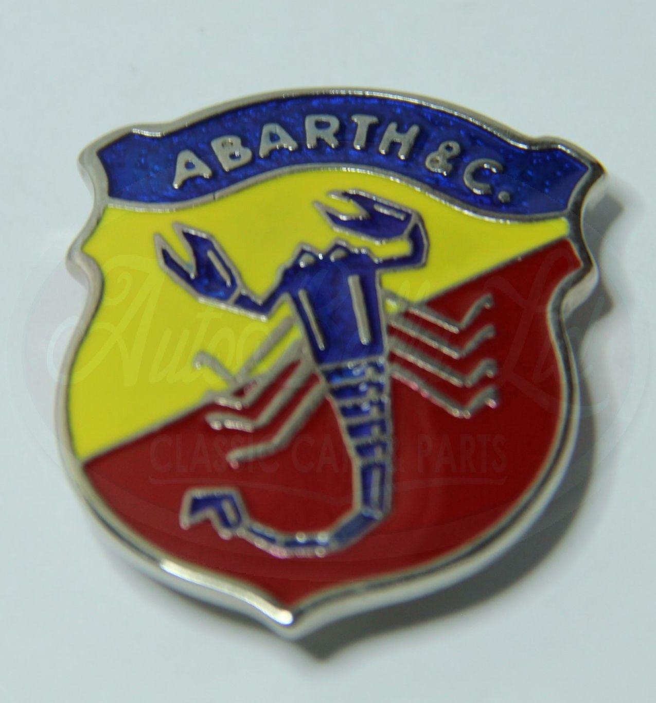 Fiat Abarth Logo - CLASSIC VINTAGE FIAT ABARTH SIDE LOGO EMBLEM LACQUERED METAL BADGE
