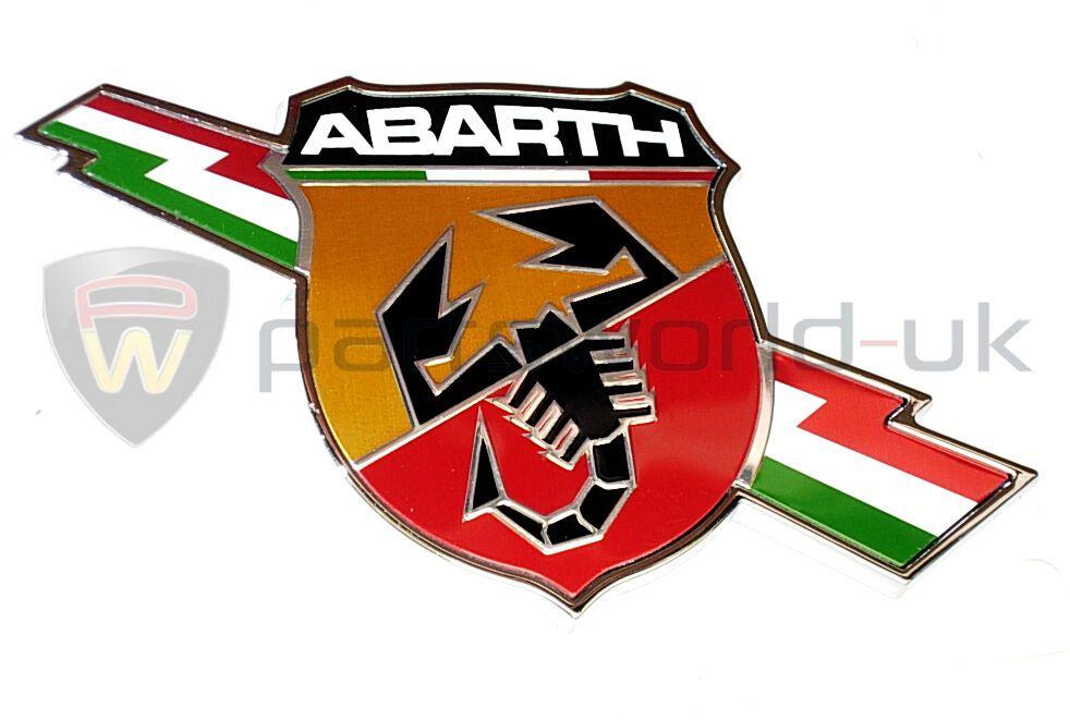 Fiat Abarth Logo - Fiat Abarth 500, Punto Grande evo Lightning side ABARTH Logo Badge ...