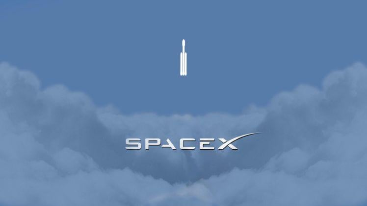 SpaceX Falcon Rocket Logo - Elon Musk, Space, Spaceship, Minimalism, Clouds, Rocket, Logo ...