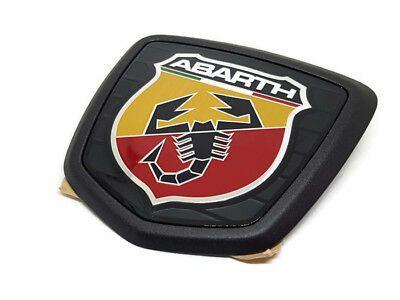 Fiat Abarth Logo - NEW GENUINE FRONT & Rear Fiat 500 Abarth LOGO Badge Mat Satin OEM ...