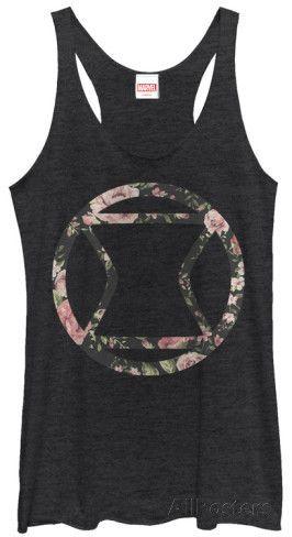 Plain Floral Logo - Juniors Tank Top: Black Widow- Floral Logo | =outfits= | Pinterest ...
