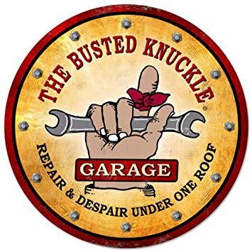Busted Knuckle Garage Logo - Amazon.com: Busted Knuckle Garage BKG-22-SP Giant Round Shop Sign ...