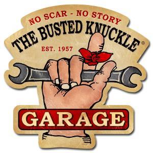 Busted Knuckle Garage Logo - Man Cave Plasma Cut Car Guy Garage Sign