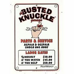 Busted Knuckle Garage Logo - Busted Knuckle Garage Rates Tin Signs SPSBK - Free Shipping on ...