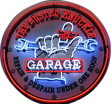 Busted Knuckle Garage Logo - Nostalgia Neon Signs :: Busted Knuckle Garage Neon Sign - Neon ...