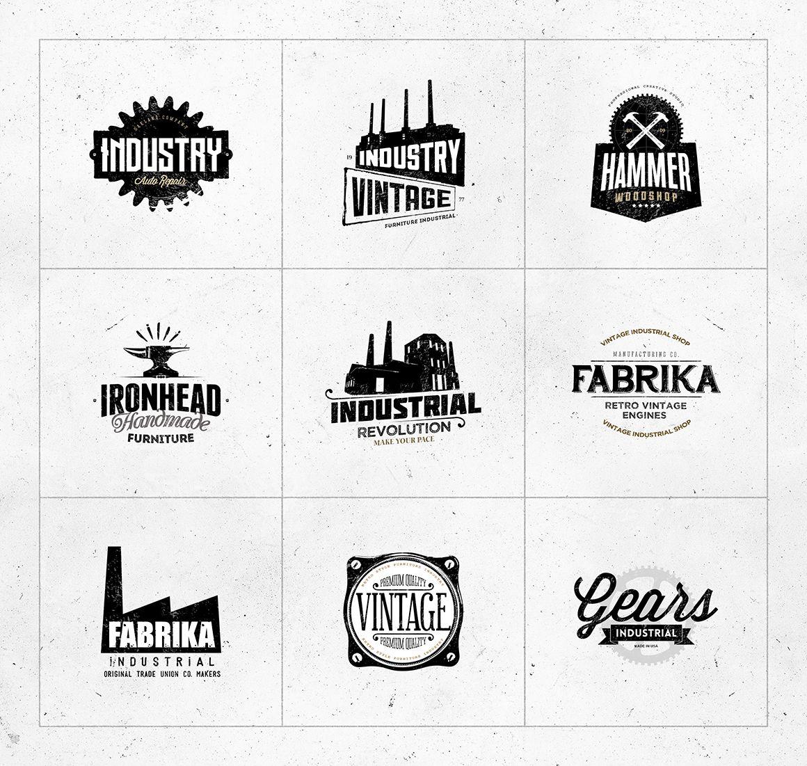 Industrial Logo - Vintage Industrial Logo Design on Behance