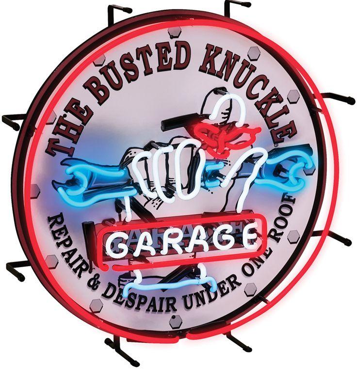 Busted Knuckle Garage Logo - Busted Knuckle Garage Neon Sign - Ozone Billiards