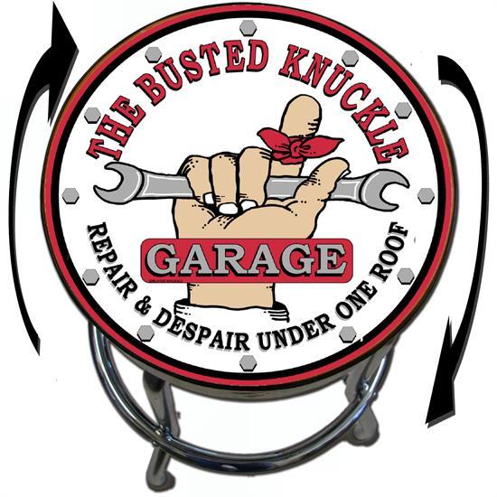 Busted Knuckle Garage Logo - Busted Knuckle Garage 09-BKG-86-LOGO V Logo Vint Barstool