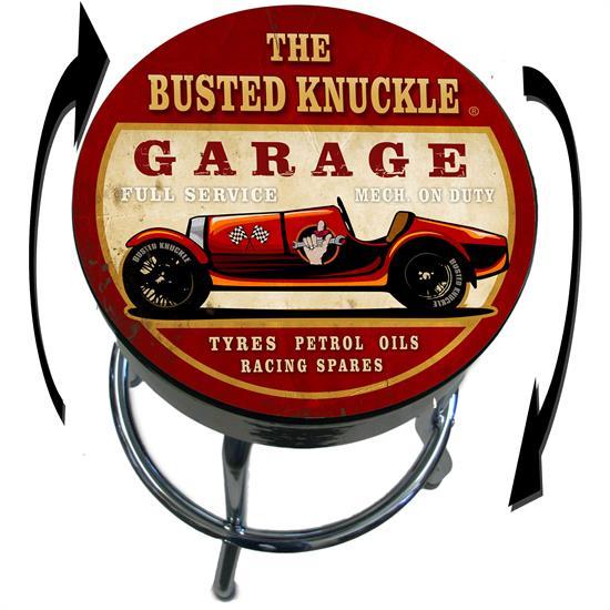 Busted Knuckle Garage Logo - Busted Knuckle Garage 09-BKG-86-VRC Vint Race Car Barstool