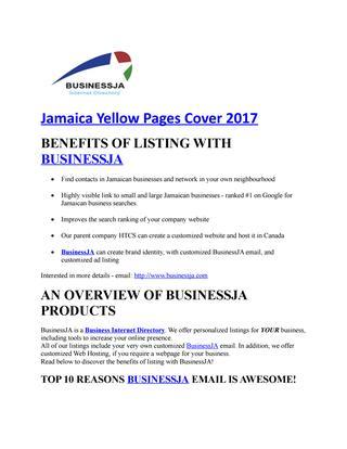 Yellow Pages Canada Logo - Jamaica Yellow Pages Cover 2017 by business.ja