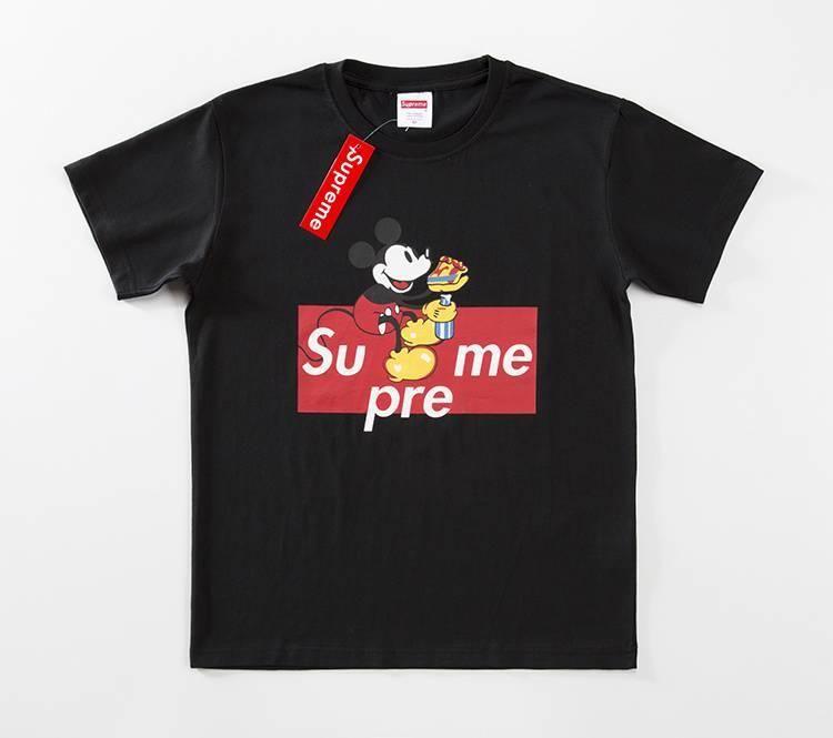 Cute Supreme Logo - Hot Special Supreme Cute Mickey Mouse Red Box Logo Black Tee on Sale ...