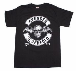 A7X Deathbat Logo - Avenged Sevenfold A7X Deathbat Bat Skull Logo Rock Band Men's Black ...