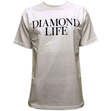 Diamond Supply Co Diamond Life Logo - Diamond Supply Co Diamond Life T-Shirt White: Amazon.co.uk: Clothing