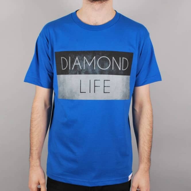 Diamond Supply Co Diamond Life Logo - Diamond Supply Co. Diamond Life Flag Skate T-Shirt - Royal Blue ...