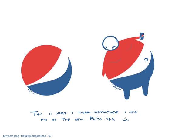 Drink Pepsi Logo - Soft Drink Adbusting: Lawrence Yang's Response to New Pepsi Logo