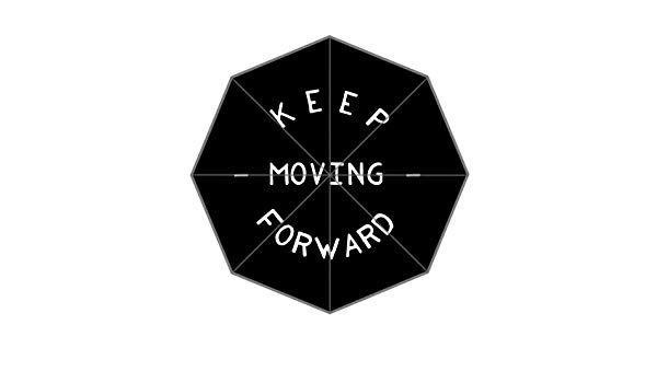 Moving Umbrella Logo - Keep Moving Forward Motivational Folding Umbrella: Amazon.co.uk ...