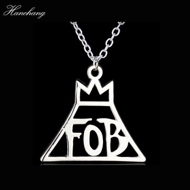 FOB Crown Logo - HANCHANG New Fashion FOB Jewelry Rock Band Fall Out Boy Rock Music