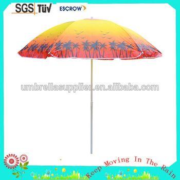 Moving Umbrella Logo - France Orange Logo Customized Promotional Beach Umbrella Parasol ...