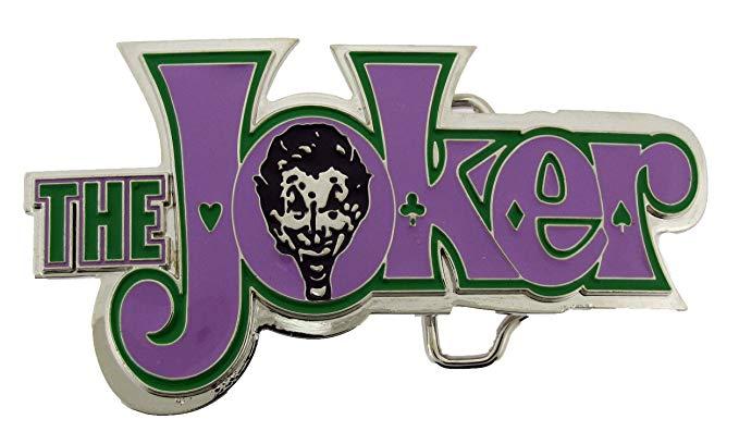 Buckle Clothing Logo - DC Comics The JOKER Logo Metal Enamel BELT BUCKLE: Clothing