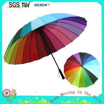 Moving Umbrella Logo - 2015 style OEM logo design straight rainbow umbrella | Global Sources