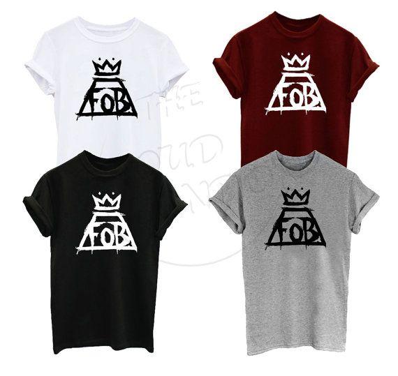 FOB Crown Logo - Fall Out Boy FOB Music Tour Indie Rock N Roll Crown Logo Men's ...