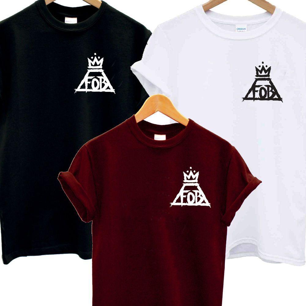 FOB Crown Logo - Fob pocket logo t shirt fall out boy crown music and album tour rock ...