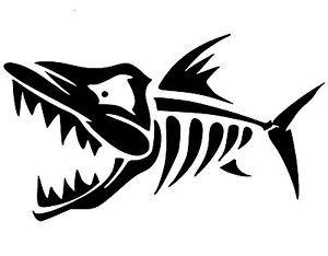 Scary Ford Logo - SKELETON FISH SCARY DECAL STICKER CAR TRUCK CHEVY FORD HONDA VW ...