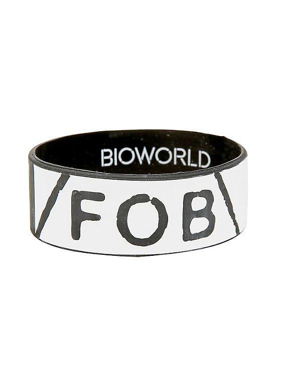 FOB Crown Logo - Fall Out Boy FOB Crown Rubber Bracelet